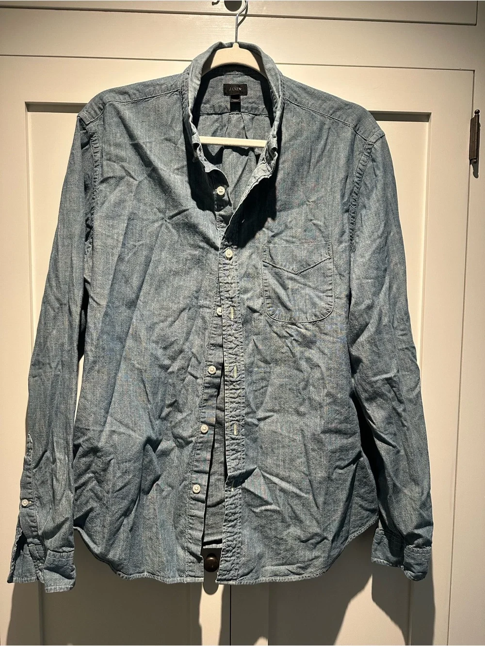 JCrew Men’s Chambray Button-Up Shirt